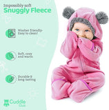 NEW Retails $52, Toddler Cuddle Club Hooded Fleece Jumper 4T Pink Bear Onesie