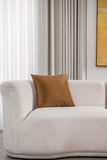 NEW DEZENE Throw Pillow Cases 24x24 Golden Brown: 2 Pack Cozy Soft Velvet Square Decorative Pillow Covers for Farmhouse Home Decor