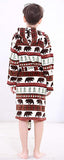 NEW Retails $30+, OUFANG Boys Girls Robe Kids Hooded Bathrobe Multicolors Unisex Sleep Bath Robe (5-11 Years) Sleepwear