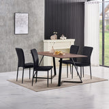 NEW Retails $120, Assembled Dining Chairs Set of 2 Velvet Kitchen Living Room Chairs High Back Metal Frame Modern Lattice Design, Black