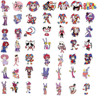 NEW Amazing Digital Circus Stickers (56 pcs) Cartoon Waterproof Decal Pack, for Toys Laptop Water Bottle Snowboard Luggage Hydro Flasks Waterproof Vinyl Decal for Teens Adults, Kids DIY (Circus)