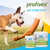 NEW Retails $50, Vetnique Labs Profivex Probiotics for Dogs Supplement All Natural Dog Soft Chews and Powder for Digestive Health 5 Strains Probiotics & Prebiotics (Powder (Pork Liver), 120g Powder), BB: 08/26