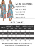 NEW LUCKYLUAN Women's Zipper Front Robes Half Sleeve Loungewear Full Length Sleepwear with Pockets, Blue Floral, Sz M, Retails $48+