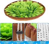 NEW Snuffle Mat for Dogs Sniffing Feeding Mat, Dog Snuffle Mat Slow Feeding Bowl Dog Anti-Slip Nose Work Spliced Training Mat Encourages Natural Foraging Skills, Stress Release (Green)