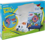 NEW Retails $46, Perler Under The Sea Acrylic Paint and Fuse Bead Craft Kit, Finished Project 10" x 10", Multicolor 1511 Piece
