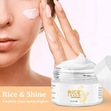NEW Anti-Aging Face Cream Rice Cream Facial Moisturizing Cream Clean Shrinkage Pores Refreshing Lighten Spots Even Out Skin Tone Reduce Blemishes Make Skin Brighter 60g