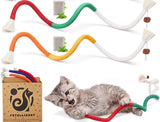 NEW Petelligent 2-Pack Bent Cat Rope Toy, Pet Chew Toys, Interactive Tease Toys for Cats and Kittens, Bite-Proof Playthings, Cotton Rope Kitten Toys for Dental Care and Stress Relief, Pet Supplies