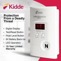 NEW Kidde 900-0076-01 AC Powered, Plug-In Carbon Monoxide Alarm, Retails $60