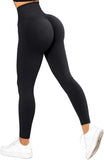 NEW SUUKSESS Women Scrunch Butt Lifting Seamless Leggings Booty High Waisted Workout Yoga Pants, Black, Sz S