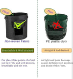 NEW 3 Pack 7 Gallon Grow Bags, Breathable Nonwoven Fabric Pots, Potato Grow Bag with Handles, Heavy Duty Thickened Vegetable/Flower/Plant Grow Bags(3 Color)
