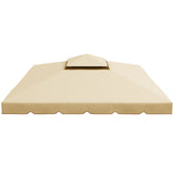 NEW Retails $110, Outsunny 10' x 10' Gazebo Replacement Canopy, Gazebo Top Cover with Double Vented Roof for Garden Patio Outdoor TOP ONLY, Beige