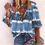 NEW Bovuf Sky Blue Print Top, Sz S, Retails $56