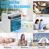 NEW Livhil Portable Air Conditioners Fan, Anti-leakage Water Mini Air Cooler with 3 Speeds, Personal Ice Air Conditioner for Room Desk Office Home Tent