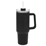 NEW FUNUS 40 oz Tumbler with Handle and Straw Lid | Insulated Reusable Leakproof Stainless Steel Water Bottle Travel Mug for hot & cold liquids - Black