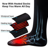 NEW Greyghost Battery Powered Heated Socks, Electric Heating Sox, for Men Women, Winter Foot Thermo Warmers, for Outdoor Sports Skiing Ice Fishing Climbing Hiking Hunting Biking