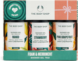 NEW The Body Shop Foam & Merriment Shower Gel Trio, Vegan, 3-Piece Gift Set Retails $45+