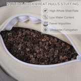 NEW Retails $86, FelizMax Organic Buckwheat Bolster(24X9 in) Yoga Bolster Supportive Yoga Cushion for Restorative Yoga Accessories Meditation Pillow Reading Pillow Floor Pillow Large Round Cylinder