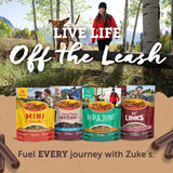 NEW Sealed, Zuke's Savoury Chews Dog Treats, Grass-Fed Beef Recipe Bully-Shaped Chews - 454 g Pouch (1 Pack), BB: 03/27