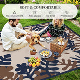 NEW Retails $90, MontVoo Outdoor Rug Carpet 6x9 Waterproof-Patio Rug Mat Reversible Portable RV Camping Picnic Beach Mat Plastic Straw Rugs Outside Outdoor Area Rugs for Patio Deck Pool Deck Balcony Backyard, Blue/Orange