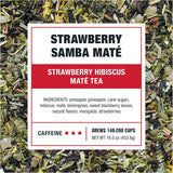NEW Retails $60+ Tiesta Tea - Strawberry Samba Mate | Loose Leaf | Strawberry Hibiscus Mate Tea | High Caffeinated Fruit Blend | Make Hot or Iced Up to 200 Cups | 16oz Resealable Bulk Pouch