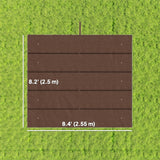 NEW Outsunny 8.2' x 8.4' Retractable Pergola Canopy Replacement for 10' x 10' Frame, Pergola Cover Replacement (Cover Top Only), Coffee