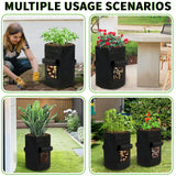 NEW Retails $40, SYITCUN 4 Pack 15 Gallon Potato Growing Bags, Thickened Nonwoven Fabric Grow Bags with 2 Windows & 2 Reinforced Handle, Potato Bags for Growing Potatoes, Vegetable and Fruits