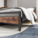 NEW IN BOX Retails $200, BOFENG Queen Size Bed Frames with Wood Headboard and Footboard, Heavy Duty Platform Bed Frame with Storage No Box Spring Needed Queen Mattress Foundation, Strong Steel Slats, Noise Free, Queen Size