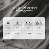 NEW Retails $50, Heated Blanket Electric Throw 50'' x 60'', Fast Heating and Machine Washable, 3 Hours Auto-Off and 4 Temperature Settings, Extremely Soft Heated Throw Fleece for Home Use - Grey
