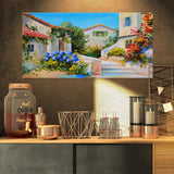 NEW Designart Houses Near Sea-Landscape Canvas Art Print-32x16, Retails $69+