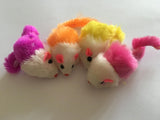 NEW Play Fur Mice Cat Toys – Mixed Bag of 10 Play Mice with Rattling Sounds – 4 Color Variety Pack of Catnip Toy