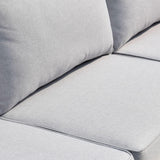 NEW Retails $200+ Set of 4 Outdoor Patio Furniture Seat Cushions, 4" Thick with removable zippered covers, 25.2x25.2 Inch, Light Grey