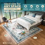 NEW Retails $220+, Istana Large 8 Ft X 10 Ft Washable Stain Resistant Area Rug in Cream & Blue!