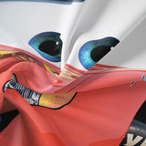 NEW Children's Lightning Cartoon 3D Printing Bedding McQueen 3 Piece Soft Microfiber Duvet Cover Set Includes 1 Bed Cover and 2 Pillowcases