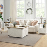 NEW Retails $125, HOMCOM Farmhouse End Table Side Table Nightstand, White
