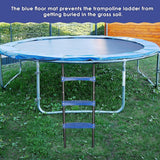 NEW Retails $52, Assembled Blue 3 Step Trampoline Ladder-100CM Long,3 Step Accessory for Kids and Adults