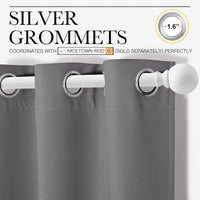 NEW NICETOWN Blackout Curtains 2 Panels for Bedroom- Thermal Insulated Grommet Blackout Curtains 63 Inches Long for Living Room/Kitchen Rideaux occultants (2 Panels, W42 x L63 -Inch, Grey)