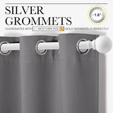 NEW NICETOWN Blackout Curtains 2 Panels for Bedroom- Thermal Insulated Grommet Blackout Curtains 63 Inches Long for Living Room/Kitchen Rideaux occultants (2 Panels, W42 x L63 -Inch, Grey)