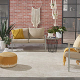 NEW Retails $90, Nourison Essentials Indoor/Outdoor Ivory Beige 4' x 6' Area Rug, Easy Cleaning, Non Shedding, Bed Room, Living Room, Dining Room, Backyard, Deck, Patio (4x6)