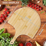 NEW 1 Pc Wooden Pizza Peel 15.7 Inches Bamboo Pizza Peel Cutting Board Pie Platters Paddle Spatula with Handle for Baking Oven Vegetables Fruits Cheese Board Homemade Kitchen Accessory