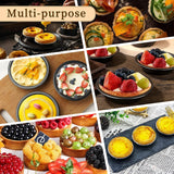 NEW Mini Pie Pans, 4 Inch Carbon Steel Pie Tins, Nonstick Round Quiche Pan, 4PCS Reusable Tart Pan for Baking Cakes Desserts Pizza, Black