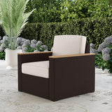 New in Box Retails $337 homestyles Palm Springs Arm Chair, Brown! Great for indoor/outdoor use! Solid Acacia wood arms