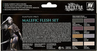 NEW Acrylicos Vallejo Fantasy Pro Malefic Flesh, Model Color Paint, 1/2 Fl. Oz. Bottles, 8 Colors