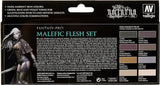 NEW Acrylicos Vallejo Fantasy Pro Malefic Flesh, Model Color Paint, 1/2 Fl. Oz. Bottles, 8 Colors