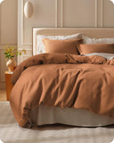 NEW Retails $170, Bedsure Cotton Duvet Cover King - 100% Cotton Waffle Weave Hazel Duvet Cover King Size, GentleSoft™ and Breathable Bedding Set for All Season, 104"x90"