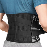 NEW Retails $46, FREETOO Back Support Belt for Back Pain Relief with 6 Stays, Adjustable Back Brace for Men/Women for work, Anti-skid Lower Lumbar Support with 16-hole Air Mesh for Sciatica (Sz M, Waist: 29.5''-37.4'')