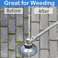 NEW IRmm 6 Inch Unbreakable Wired Trimmer Blade, Weed Eater Head, Steel Wire Brush Weed Trimmer Head, Weed Wacker Blades for Moss Grass Rust Removal, Paving Stone, Pavement Joints or Driveway