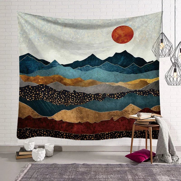 NEW Large 78" X 60" Tapestry Aesthetic Mountain Wall Hanging, great in any room!