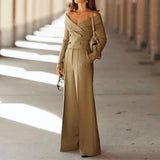 NEW Women's Khaki Two Piece Set, soft & Lightweight fabric, Sz XXL, Retails $138+