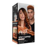 NEW Splat Original Complete Kit, Unisex Semi-Permanent Hair Dye with Bleach, Spicy Copper