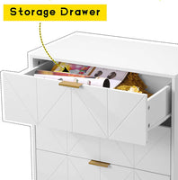 NEW Assembled ShipitFurniture White 4 Drawer Chest: Spacious and Modern Storage Solution - Retails $321 USD